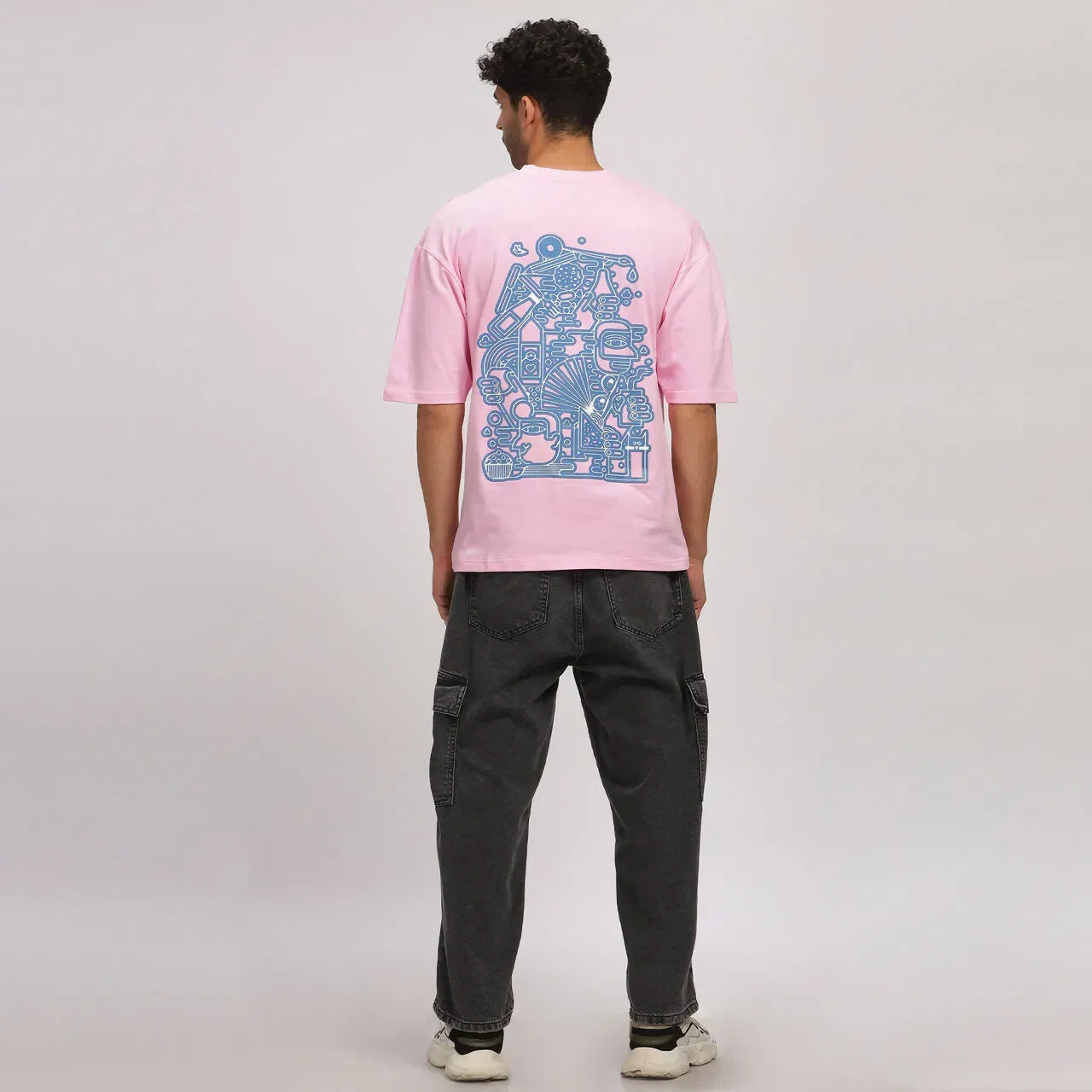 Pink Line Art T-Shirt