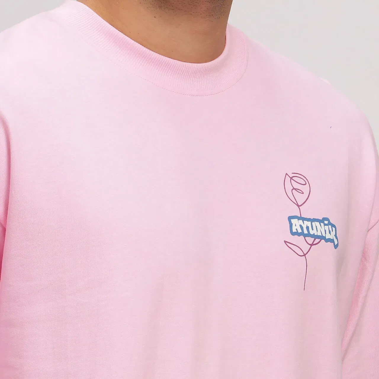 Pink Line Art T-Shirt