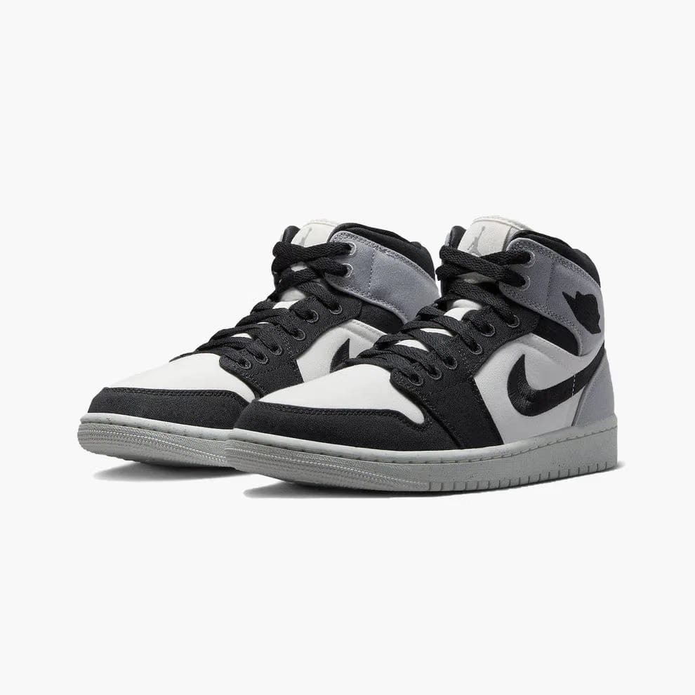 Air Jordan 1 Mid SE Sail/Black-LT Steel Grey Sale