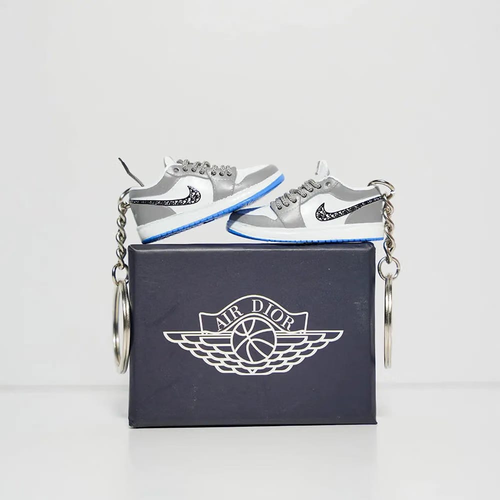 3D Sneaker Keychain With Box - AJ1 Low Dior