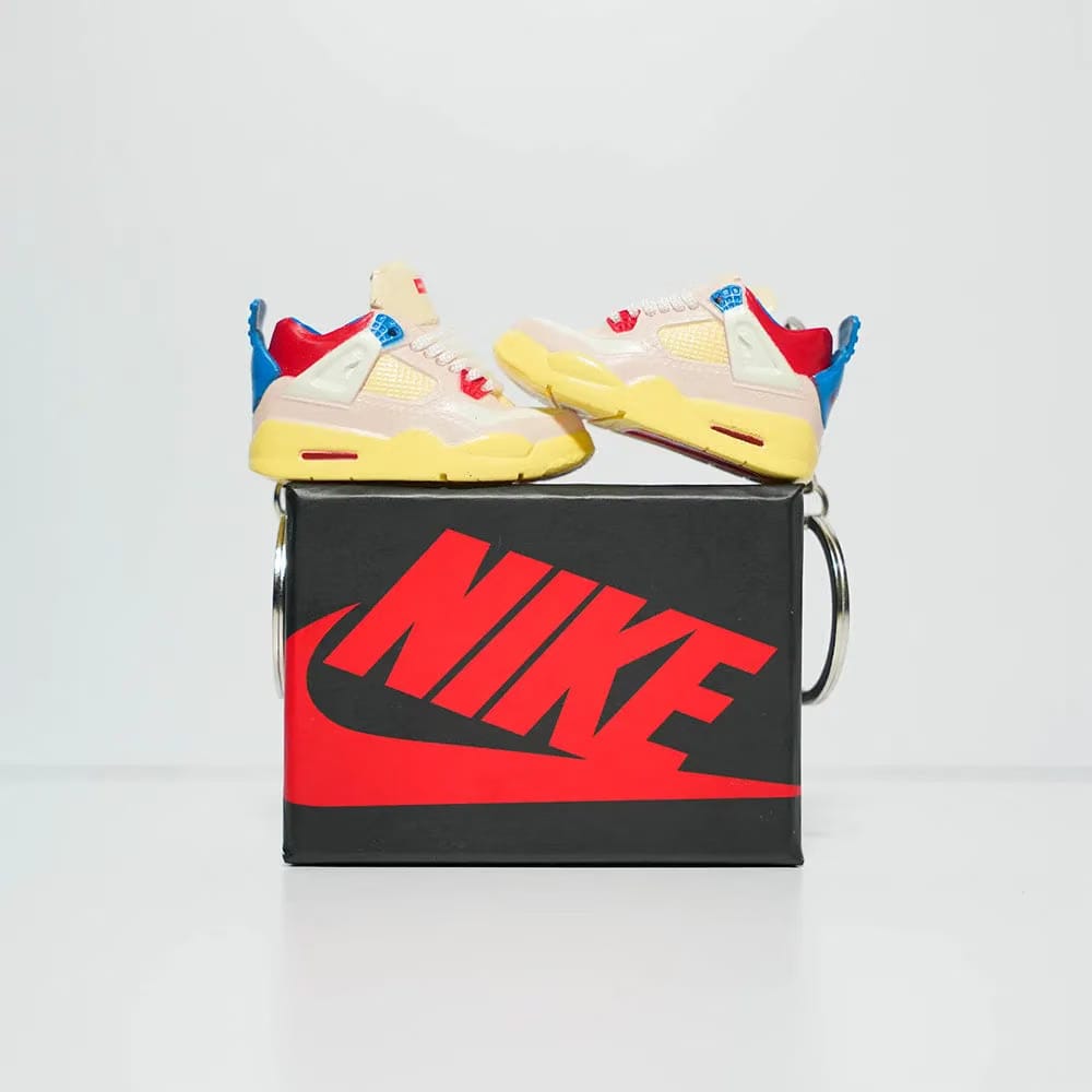 3D Sneaker Keychain With Box - AJ4 Union Guava Ice