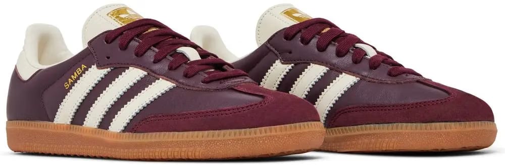 Adidas Wmns  Samba OG Maroon Gold Metallic