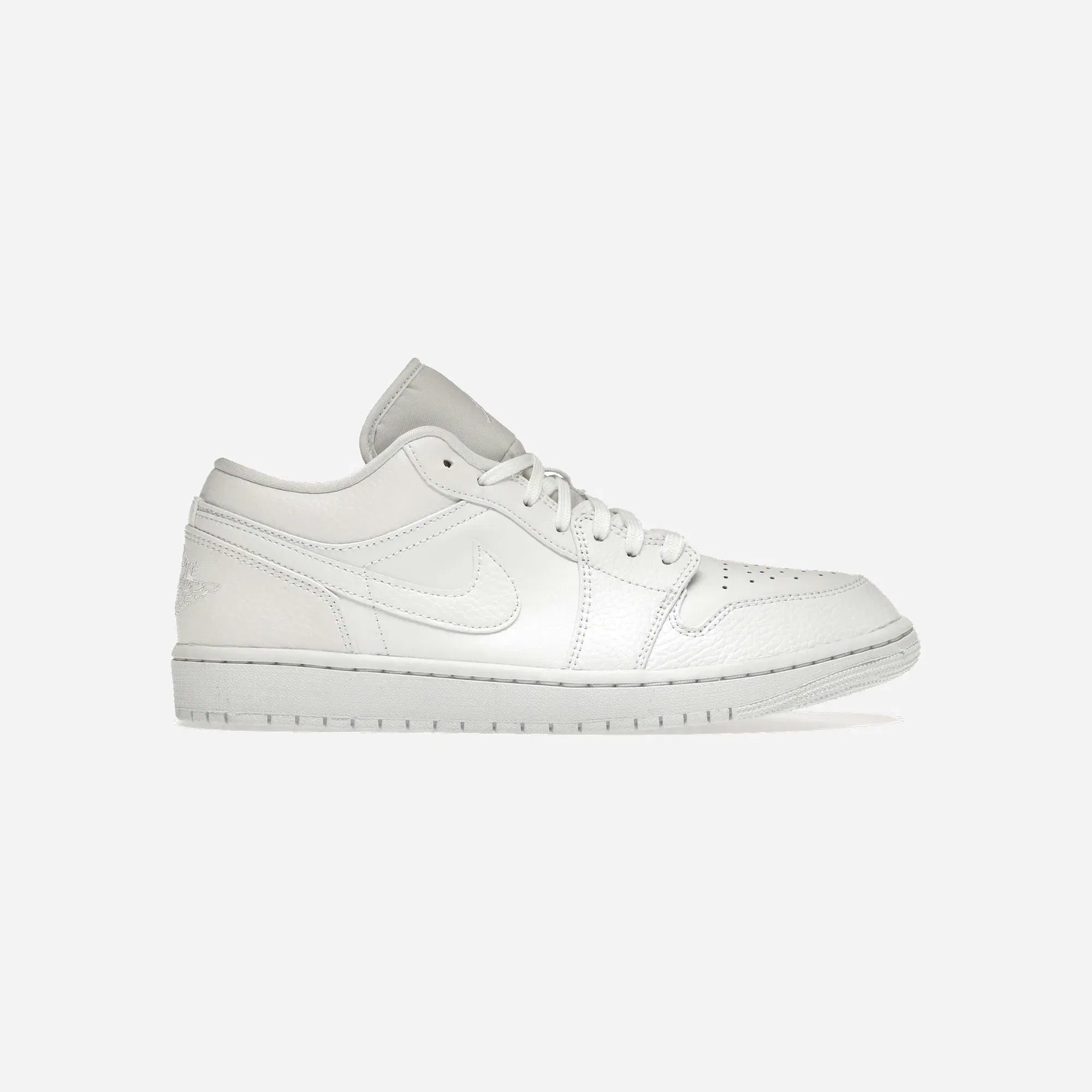 Jordan 1 Low Triple White Tumbled Leather