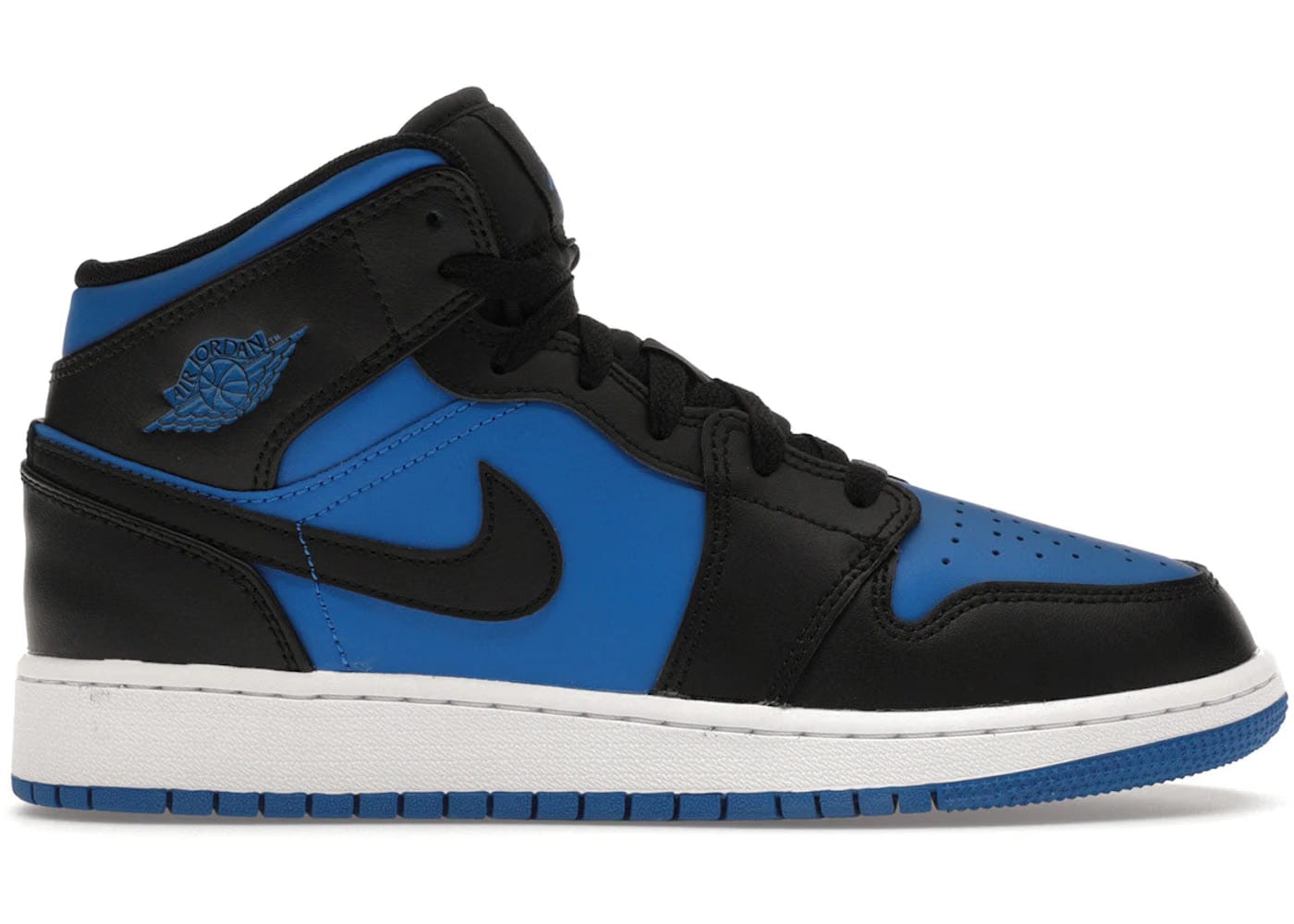 Jordan 1 Mid Black Royal Blue GS