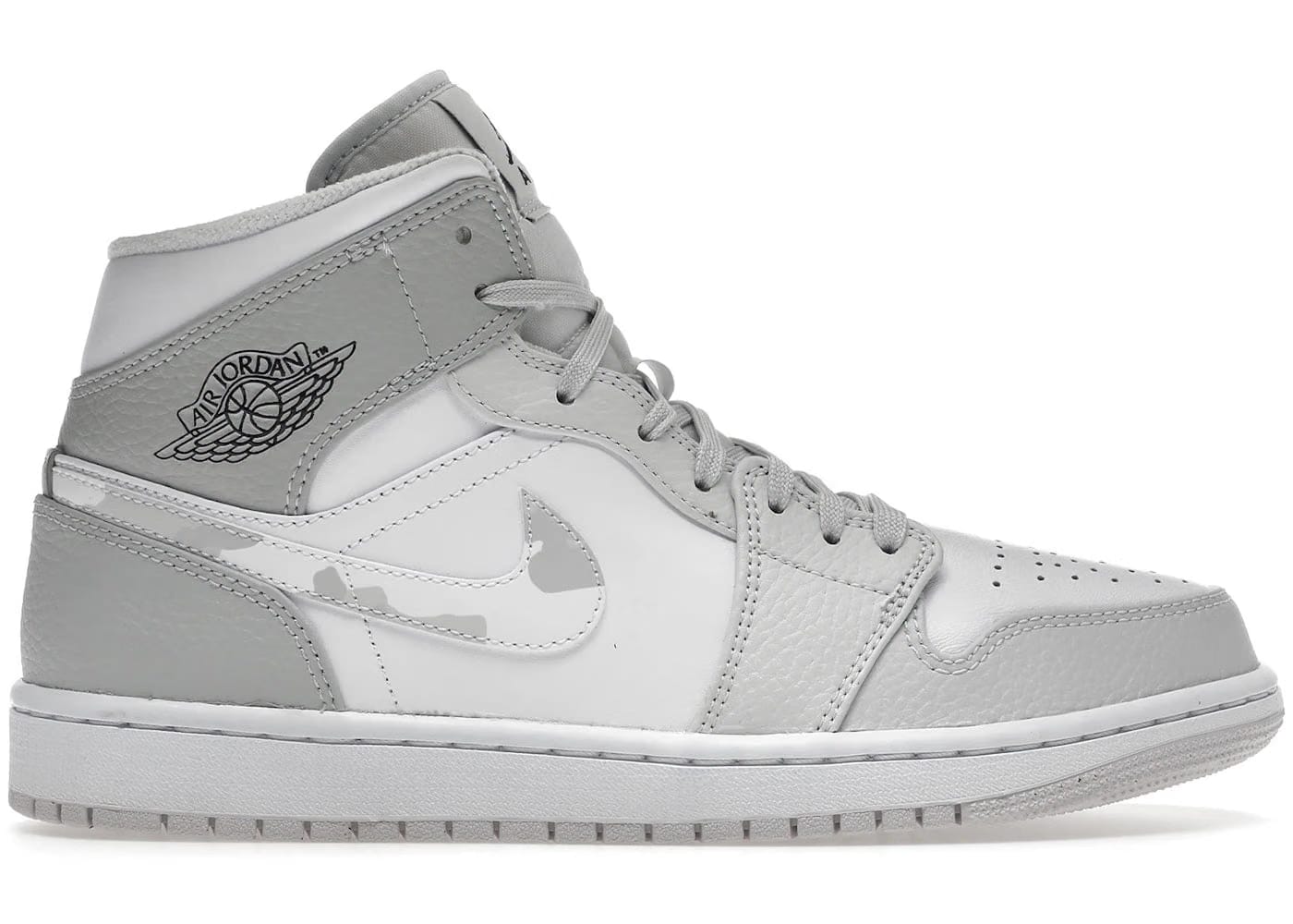 Air Jordan 1 Mid Swoosh Logo - Grey Camo