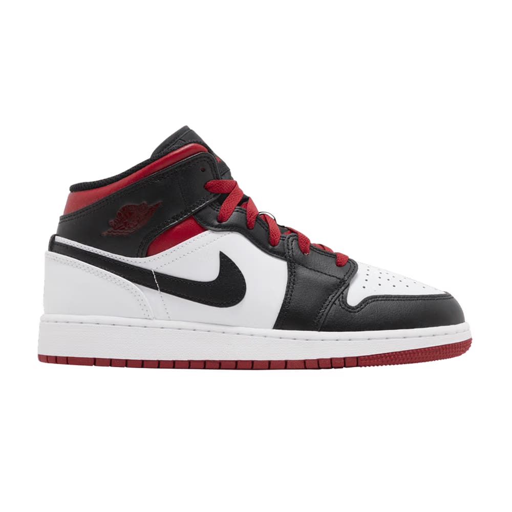 Jordan 1 Mid Gym Red Black Toe GS