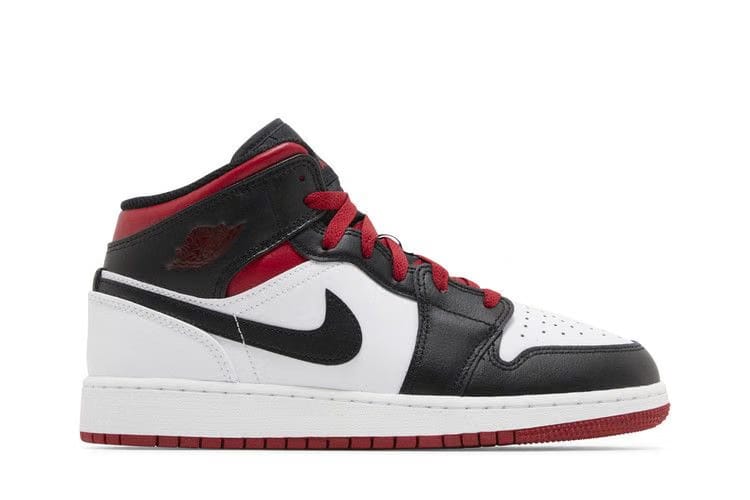 Jordan 1 Mid Gym Red Black Toe GS