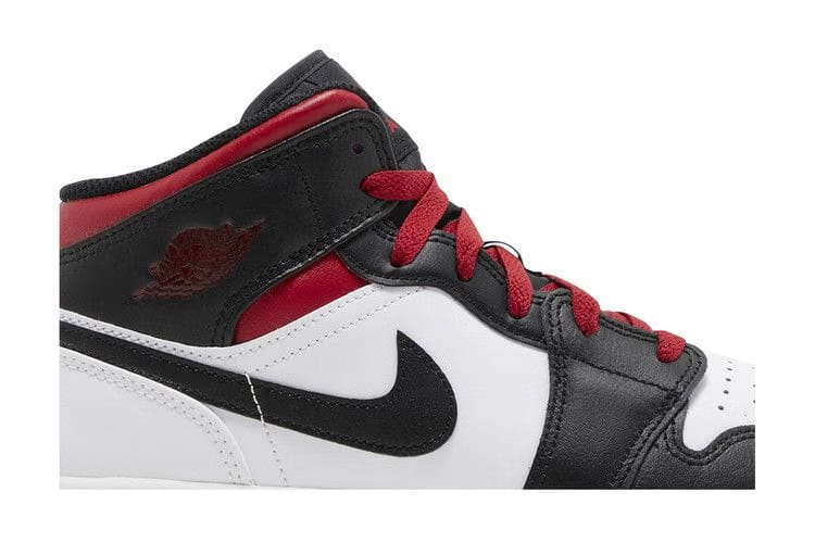 Jordan 1 Mid Gym Red Black Toe GS