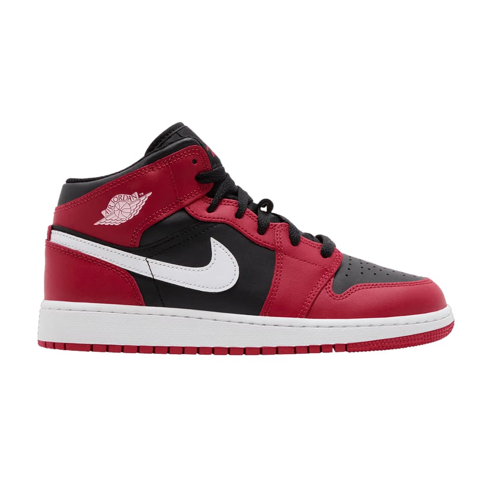 Jordan 1 Mid Gym Red Black White GS