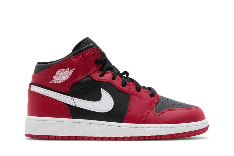 Jordan 1 Mid Gym Red Black White GS