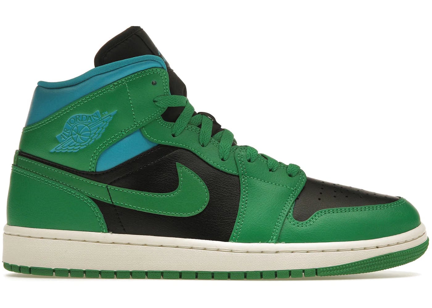 Air Jordan 1 Mid Lucky Green Aquatone