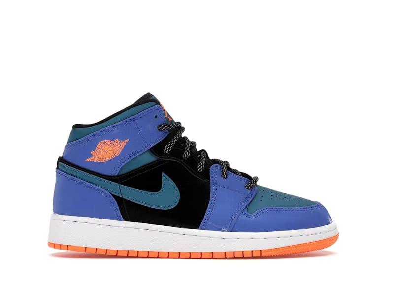 Jordan 1 Mid Racer Blue Green Abyss (GS)