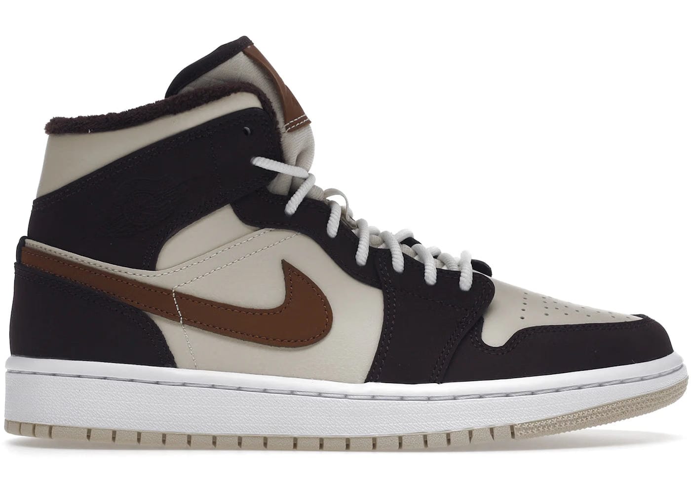 Wmns Air Jordan 1 Mid SE 'Cream Dark Chocolate'