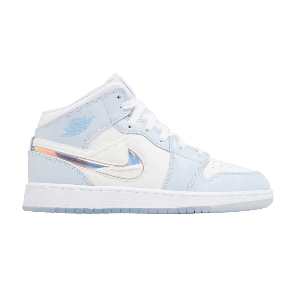 Jordan 1 Mid SE Glitter Swoosh GS