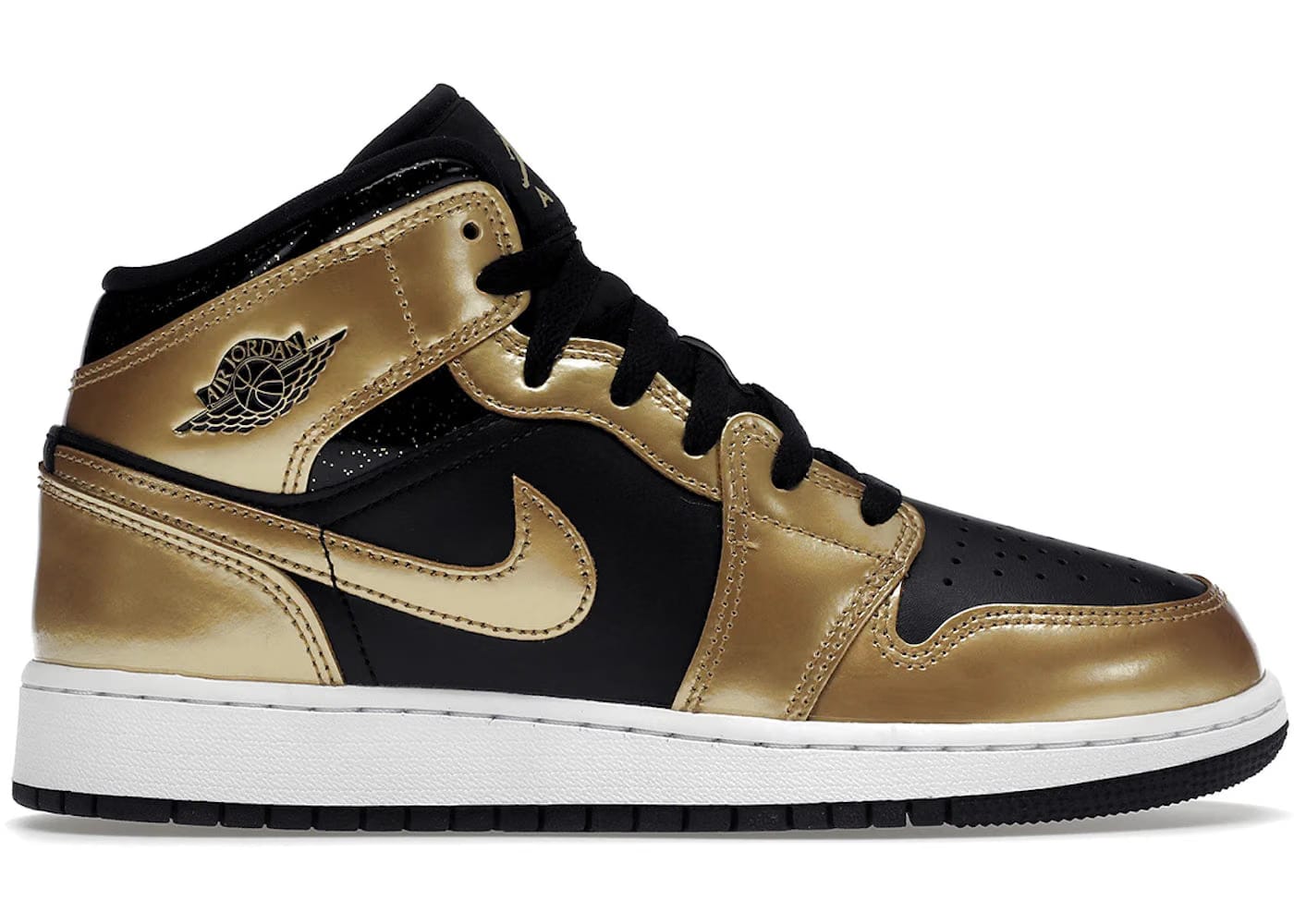 Jordan 1 Mid SE Metallic Gold Black GS
