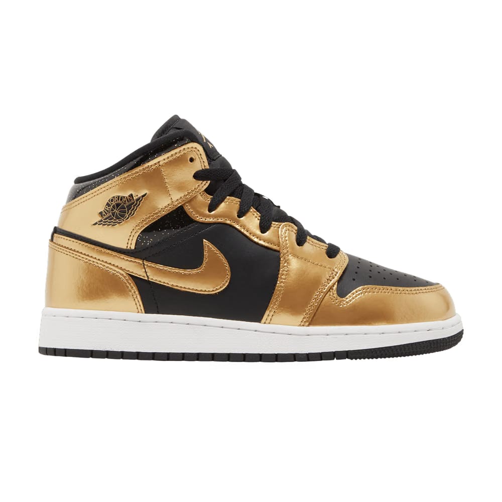 Jordan 1 Mid SE Metallic Gold Black GS