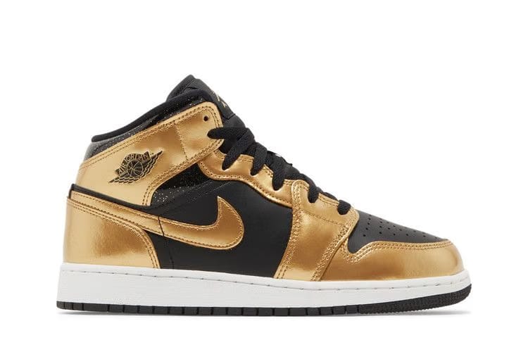 Jordan 1 Mid SE Metallic Gold Black GS