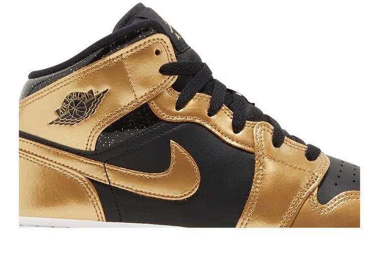 Jordan 1 Mid SE Metallic Gold Black GS