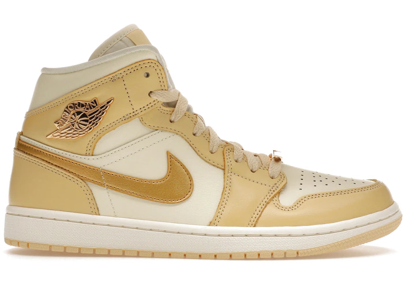 Wmns Air Jordan 1 Mid 'Pale Vanilla Gold'