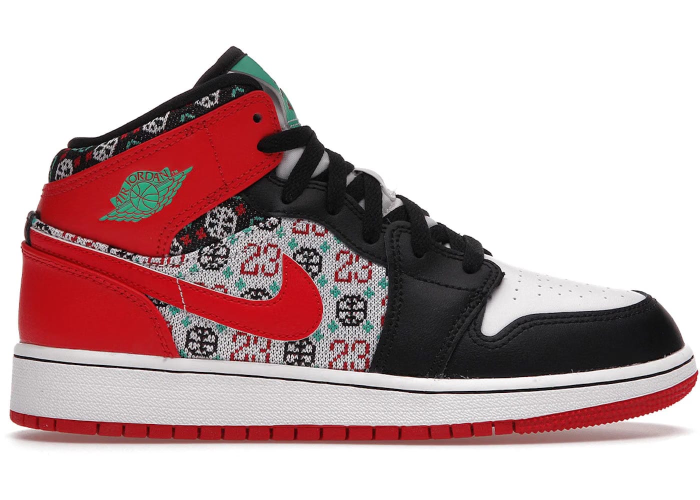 Jordan 1 Mid SE Ugly Christmas Sweater GS