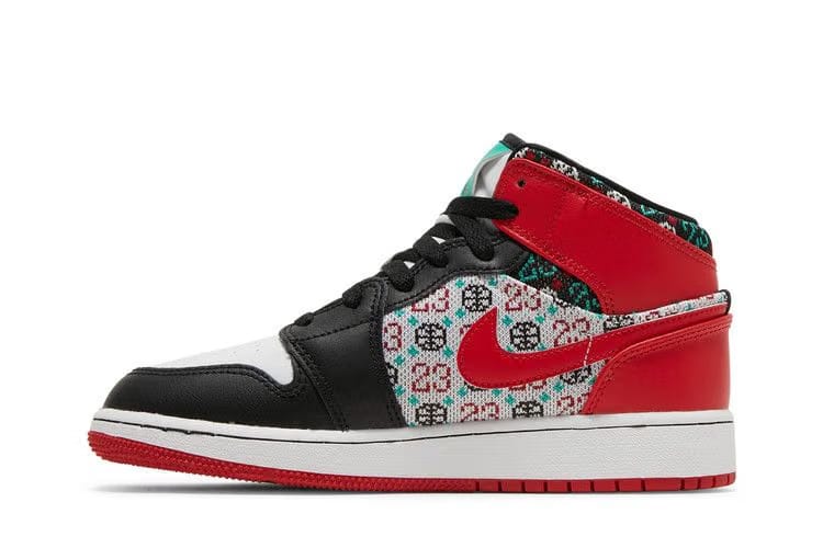 Jordan 1 Mid SE Ugly Christmas Sweater GS