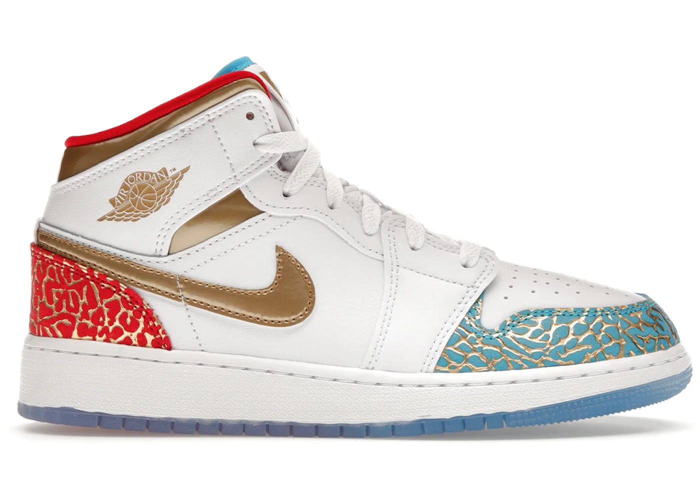Jordan 1 Mid Sneaker School Nc To Chicago GS