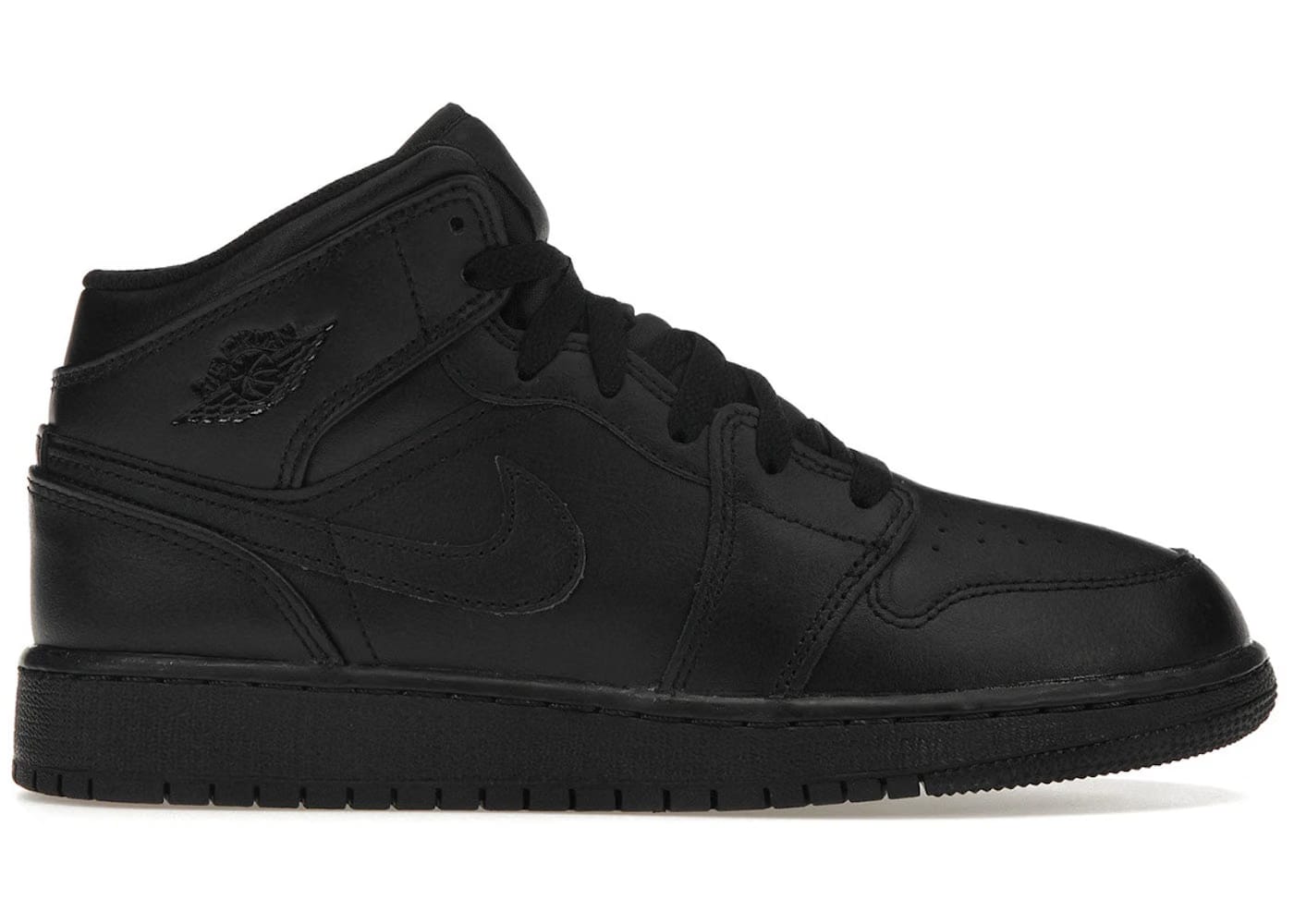 Jordan 1 Mid Triple Black GS