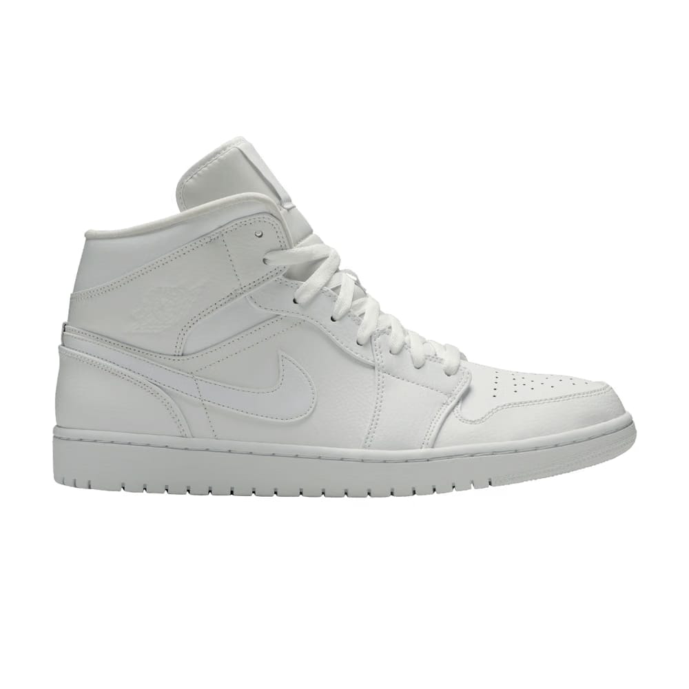 Jordan 1 Mid Triple White 2019