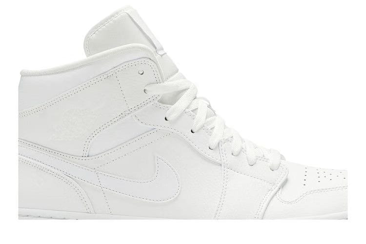 Jordan 1 Mid Triple White 2019