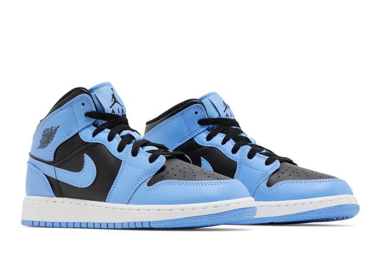 Jordan 1 Mid University Blue Black GS