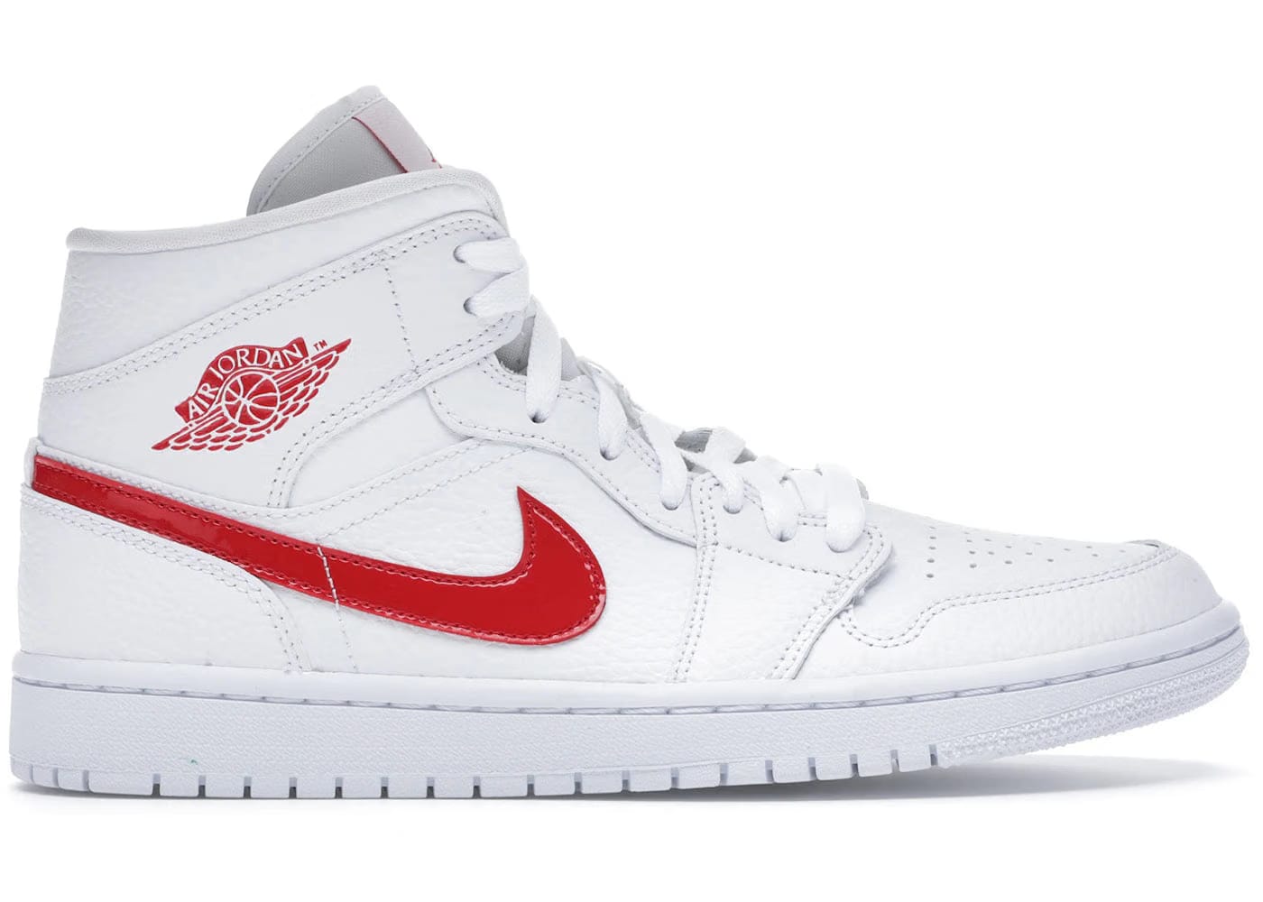Wmns Air Jordan 1 Mid 'White University Red'