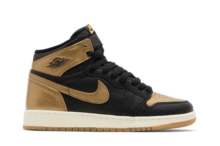 Jordan 1 Retro High OG Black Metallic Gold GS