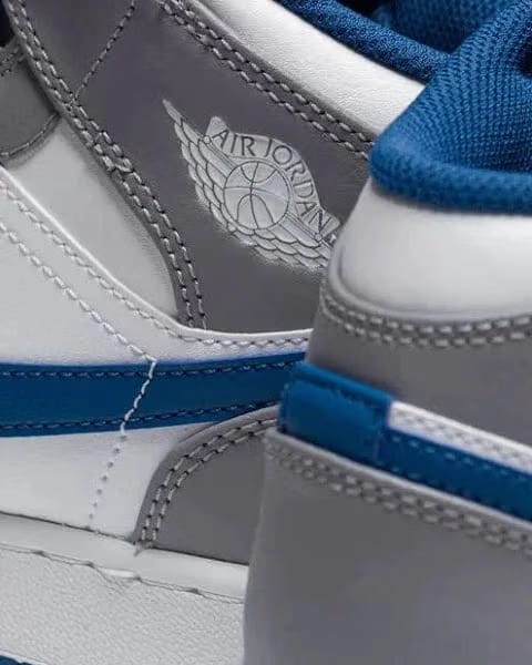 Air Jordan 1 Mid Cement True Blue Sale