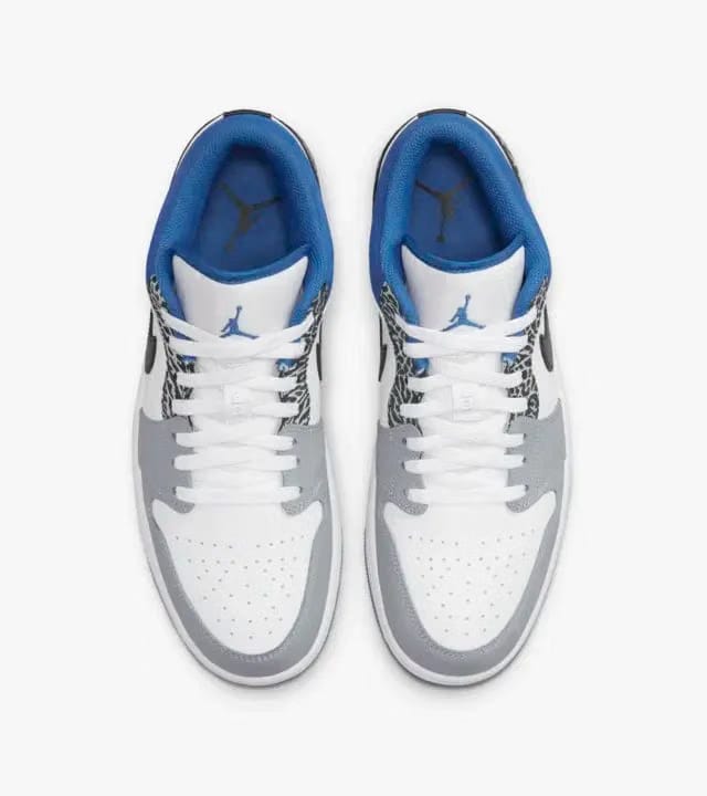 Air Jordan 1 Low True Blue / Smoke Grey Marina Blue Sale