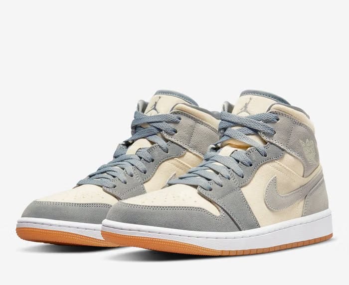 Nike Air Jordan 1 Mid Coconut Milk Particle Grey Sale