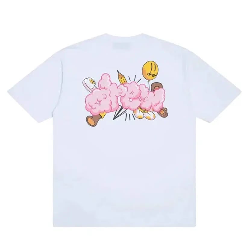 Drew House doodle joy ss T-Shirt White Black Friday