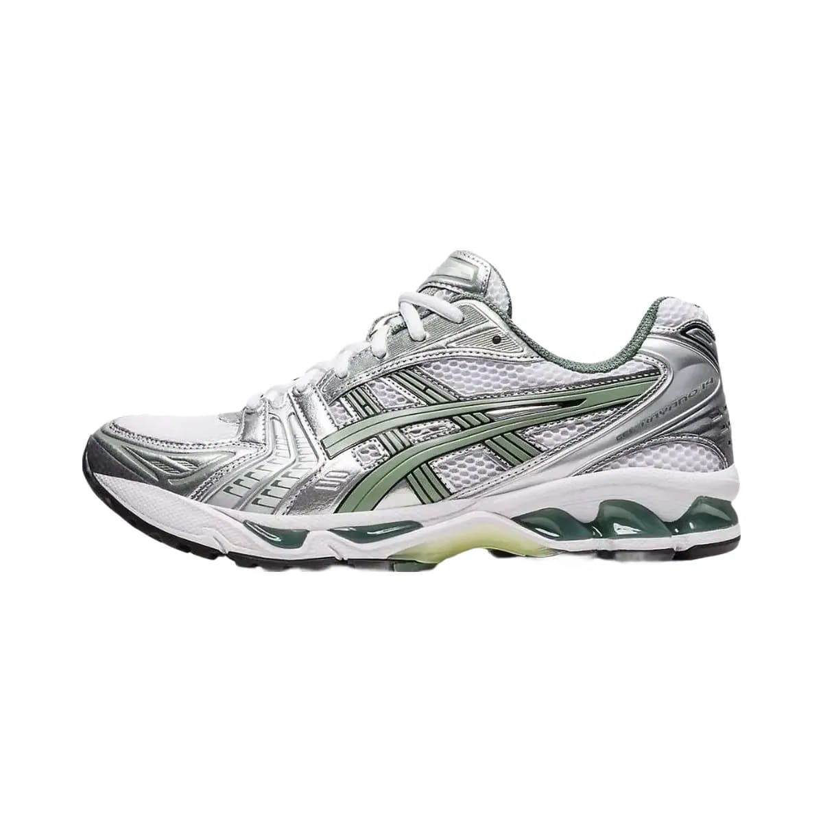 Asics Gel-Kayano 14 White Pure Silver Slate Grey Sage