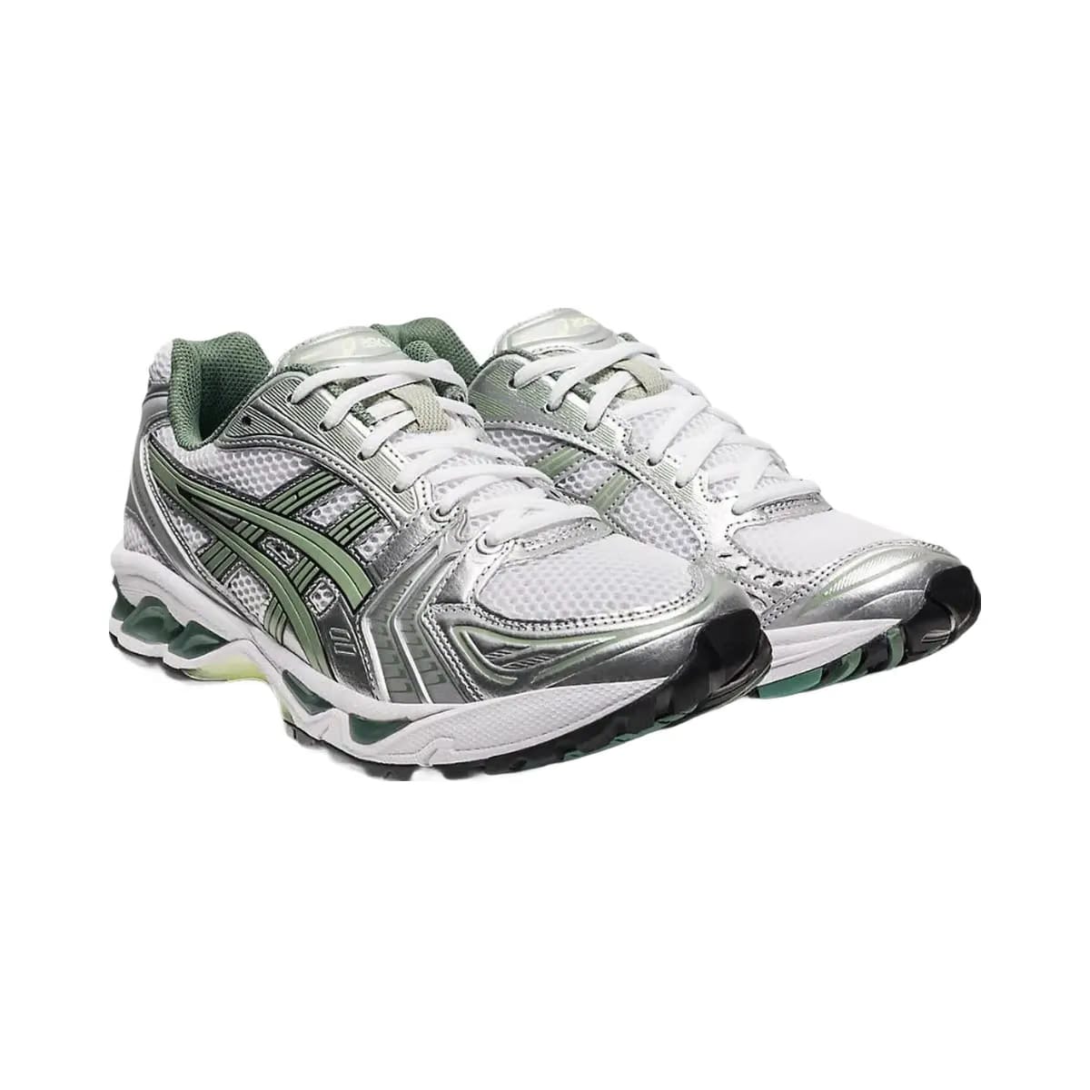 Asics Gel-Kayano 14 White Pure Silver Slate Grey Sage