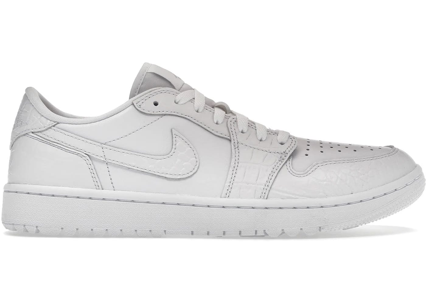 Air Jordan 1 Low Golf White Crocodile