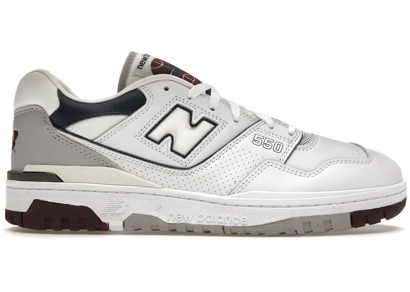 New Balance 550 White Indigo Burgundy