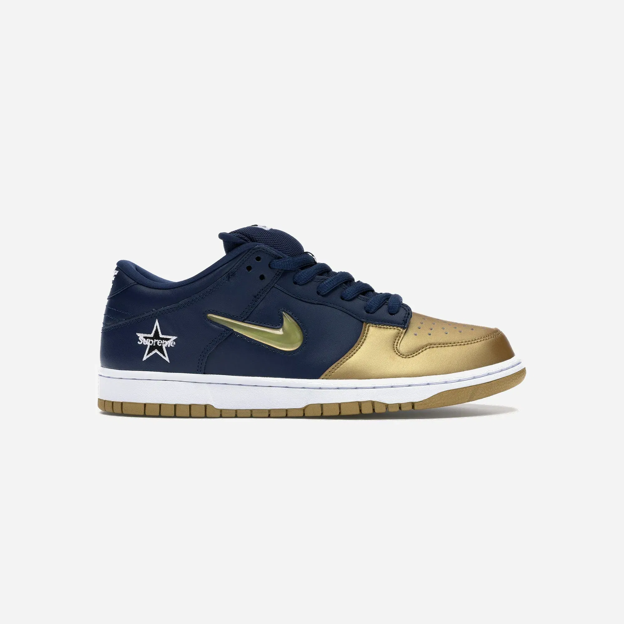 Nike Sb Dunk Low Supreme Jewel Swoosh Gold