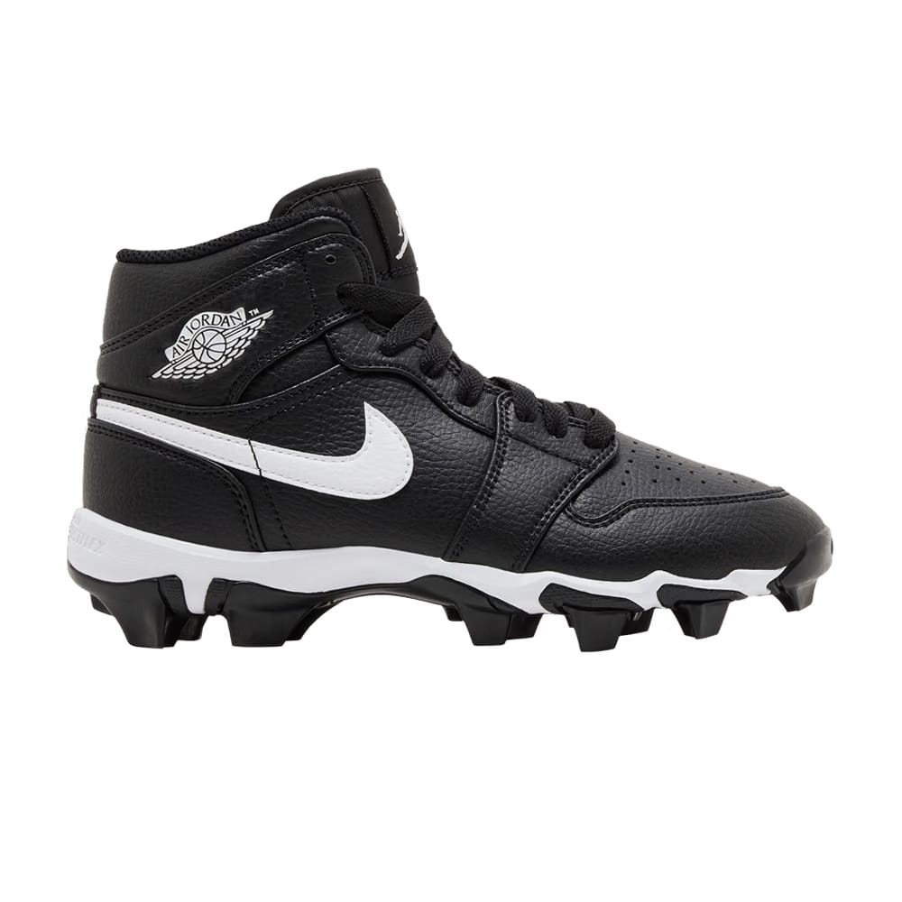 Jordan 1 Mid Cleat Black White GS
