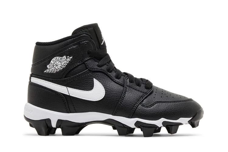 Jordan 1 Mid Cleat Black White GS