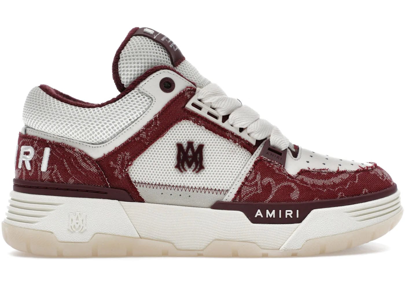 Amiri Ma-1 Bandana Denim Burgundy