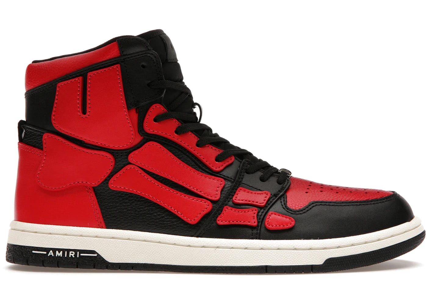 Amiri Skel Top Hi Black Red White