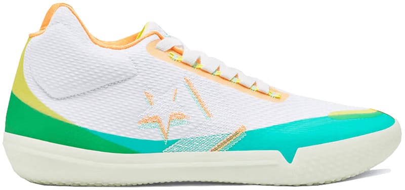 Converse All Star BB Evo Mid Hi-Vis Collection - White Green Glow