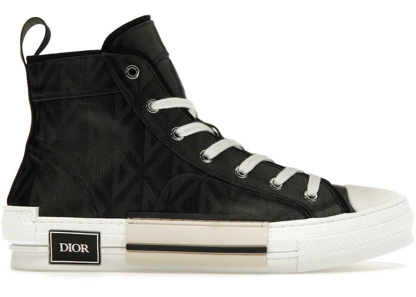Dior B23 High Top Black Cd Diamond