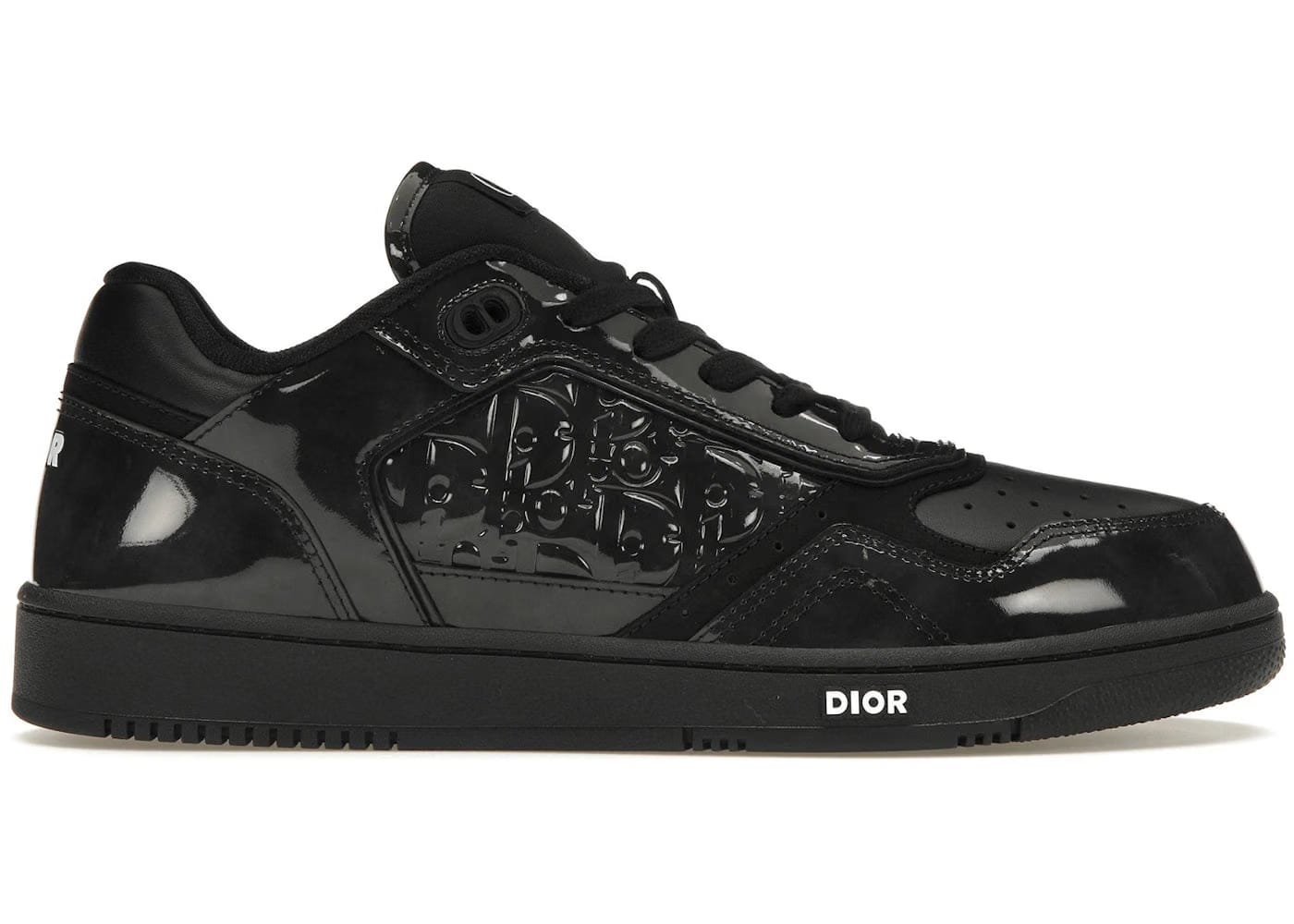 Dior B27 Low Black Patent Dior Oblique Gravity Embossed