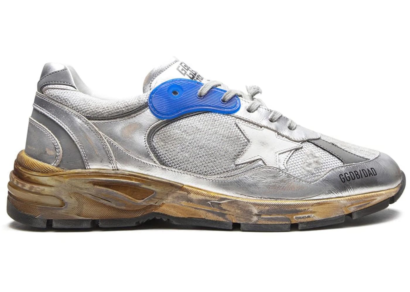 Golden Goose Dad-Star Silver White Blue Grey