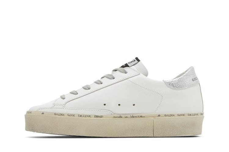 Golden Goose Hi Star White Silver Womens